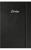 Carlyn: Blank Cookbook Recipes & Notes Featuring 120 Pages 6x9 Simulated Leather Cover