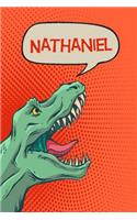 Nathaniel: Personalized Dino Blood Sugar Diet Diary Journal Log 120 Pages 6x9