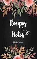 Blank Cookbook Recipes & Notes: 100-Page Blank Recipe Book, Recipe Journal, Cooking Gifts (Floral Design)(1 Cooking Gifts)