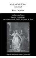 'Eugenie Et Mathilde, Ou Memoires de La Famille Du Comte de Revel', by Madame de Souza: (English)