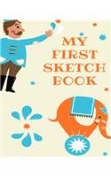 My First Sketchbook: 8x10 Elephant, Paint or Color for Kids, Drawing, Doodling & Writing Book, Blank Paper & Notebook