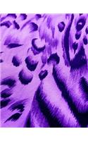 Purple Abstract Notebook: 8.5 X 11 202 Lined Pages