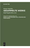 Vom Erkennen Des Literarischen Kunstwerks