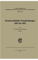 Wasserrechtliche Entscheidungen 1953 Bis 1957