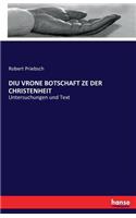 Diu Vrone Botschaft Ze Der Christenheit