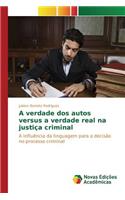 A verdade dos autos versus a verdade real na justiça criminal: (Portuguese)