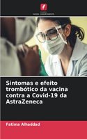 Sintomas e efeito trombótico da vacina contra a Covid-19 da AstraZeneca