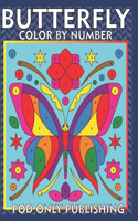 Butterfly Color by Number For Kids