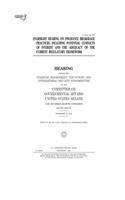 Oversight hearing on insurance brokerage practices, including potential conflicts of interest and the adequacy of the current regulatory framework