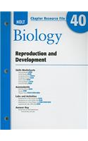 Holt Biology Chapter 40 Resource File: Reproduction and Development