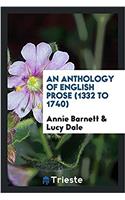 Anthology of English Prose