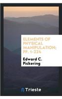 Elements of Physical Manipulation; Pp. 1-224