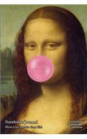 Notebook/Journal - Mona Lisa: Bubble Gum Girl: Journal Ruled - 200 Blank Pages - 6x9 Inches