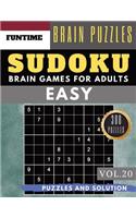 Sudoku Easy: 300 Easy Sudoku With Answers Brain Puzzles Books For Beginners (sudoku Book Easy Vol.20)(20 Sudoku Book Easy)