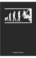 Climbing Notebook: Lined Log Book For Boulderer And Climber: Bouldering Journal Evolution Darwinism Gift