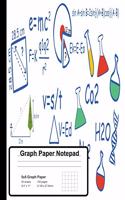 Graph Paper Notepad: 5x5 Graph Ruled Squared Graphing Paper With Science Formula Cover