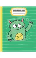 Composition Book: Monsters Learn to Write and Draw Grades K-2 Dotted Midline Composition Book 8x10 100 Pages