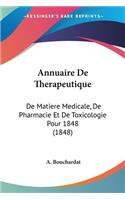 Annuaire De Therapeutique