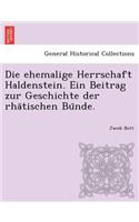 Ehemalige Herrschaft Haldenstein. Ein Beitrag Zur Geschichte Der Rha Tischen Bu Nde.