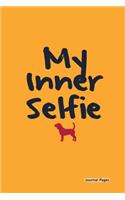 Journal Pages - My Inner Selfie (Dog): 6" x 9", lined journal, blank book notebook, durable cover,150 pages for writing