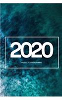 2020 Weekly Planner Diary Notebook: Jan 1, 2020 to Dec 31, 2020: Daily, Weekly & Monthly View Planner, Diary & Journal Abstract Ocean Water Creative Cover