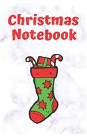 Christmas Notebook: Notebooks Marble - Christmas Gifts Notebook-Shopping List - Daily or Weekly for Work, School, and Personal Shopping Organization - 6x9 120 pages