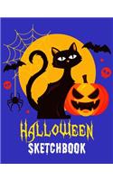 Halloween sketchbook: Happy Halloween: sketchbook to Sketching & Drawing Halloween Characters and Halloween decorations, Sketchbook to Draw Halloween image, 100 pages wit