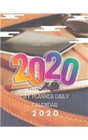 Day Planner Daily Calendar 2020 with 590 Pages: 8.5 X 11 Planner January - December Dated Monthly Agenda Appointment Calendar Organizer Book With Lined Notebook With Hourly Planning
