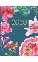 2020 Monthly Weekly Bill Tracker Journal Notebook - Personal Finance Savings Money Budgeting Book: Flower and Butterfly Cover; Budget Planning Paying Organizer; Home Finance And Bill Organizer; Financial Planner Organizer Budget Book