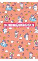 Sketchbook: Cute Unicorn Sketchbook For Girls