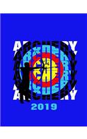 Archery Fans 2019 Daily Diary/Organizer: Archery Target Board Typography