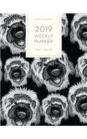 2019 Weekly Planner Twenty Nineteen: Dated with to Do Notes and Inspirational Quotes - Labradoodle Black
