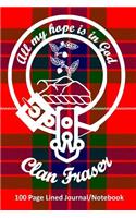 Clan Fraser 100 Page Lined Journal/Notebook