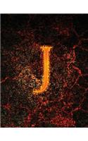 Monogram "J" Sketchbook: Blank Art Pad Notebook Journal(10 Monogram Fire 150 Sketch)