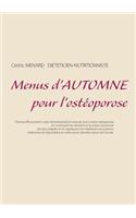 Menus d'automne pour l'ostéoporose