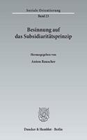 Besinnung Auf Das Subsidiaritatsprinzip