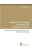 Aspects of Terminology of Contract Law in the Music Industry