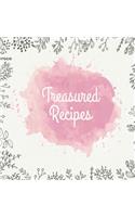 Treasured Recipes: Casebound Family Recipe Organizer / Square Format / My Favorite Recipe Notebook