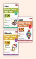 Mtg Olympiad Previous Years Papers With Mock Test Paper Class 4 - Sof Imo, Nso, Ieo Olympiad Books For 2022-23 Exam (Set Of 3 Books)