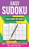 Easy Sudoku Puzzle Book For Adults