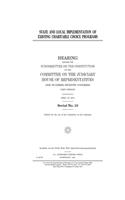 State and local implementation of existing charitable choice programs