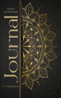 30 Day Gratitude Journal & Coloring Book: Mandala coloring pages with journal prompts to help relieve stress, find joy, and develop a lasting gratitude practice. 8.5x11 252pg