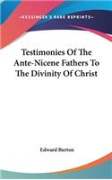 Testimonies Of The Ante-Nicene Fathers To The Divinity Of Christ