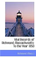 Vital Records of Richmond, Massachusetts