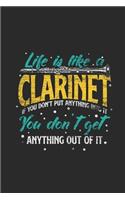 Life Is Like A Clarinet: Clarinets Notebook, Graph Paper (6" x 9" - 120 pages Musical Instruments Themed Notebook for Daily Journal, Diary, and Gift