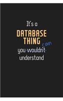 It's a Database Thing You Can Understand: Wholesome Database Teacher Notebook / Journal - College Ruled / Lined - for Motivational Database Teacher with a Positive Attitude