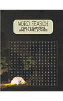 Word Search For RV Campers and Travel Lovers