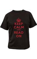 Keep Calm and Read on T-Shirt Large