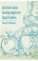 Article about Growing Apples for Small Families