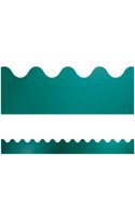 Sparkle and Shine Teal Foil Scalloped Bulletin Board Borders